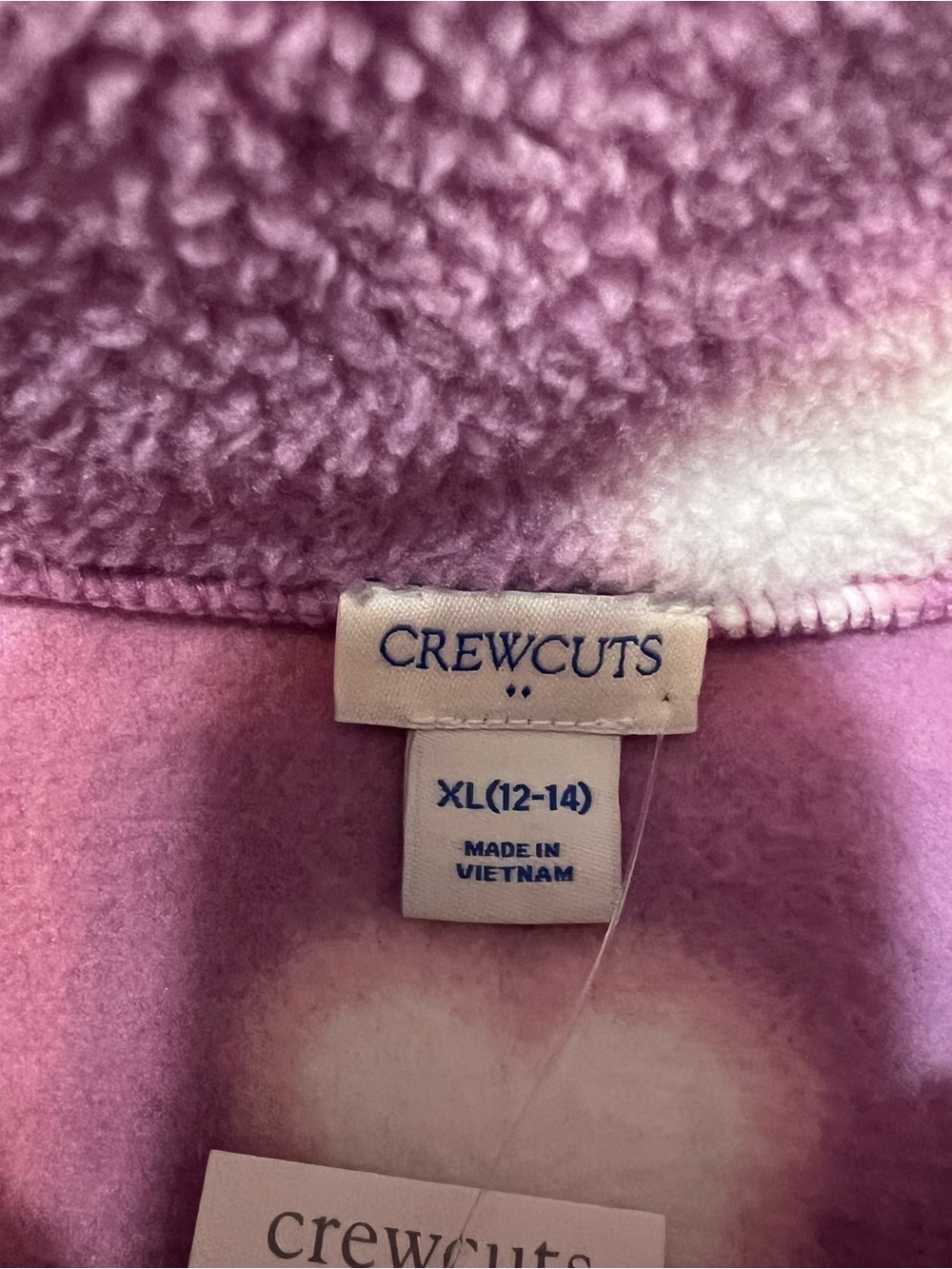 Crewcuts NWT Purple Heart Fleece Zip Jacket Size XL - Picture 6 of 7